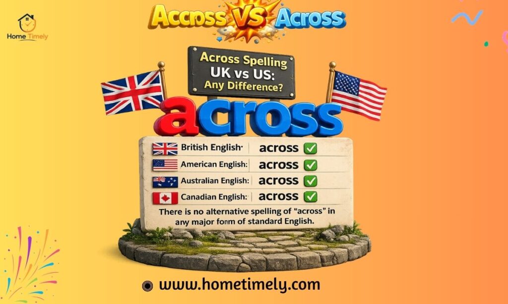 Across Spelling UK vs US Any Difference