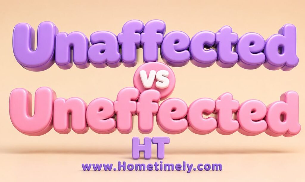 How to Use Unaffected and Uneffected Correctly