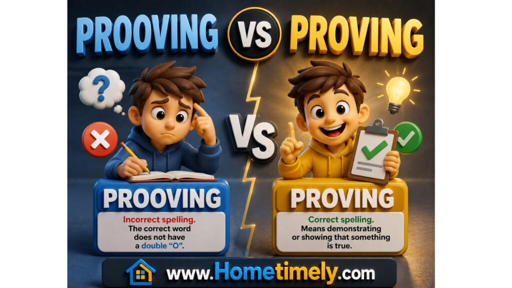 Prooving vs Proving Definition and Core Usage