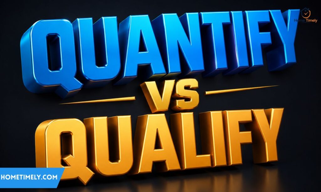 Quantify vs Qualify Meaning in Simple Terms