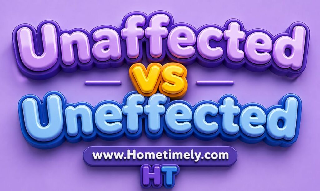 Quick Reference Unaffected vs Uneffected