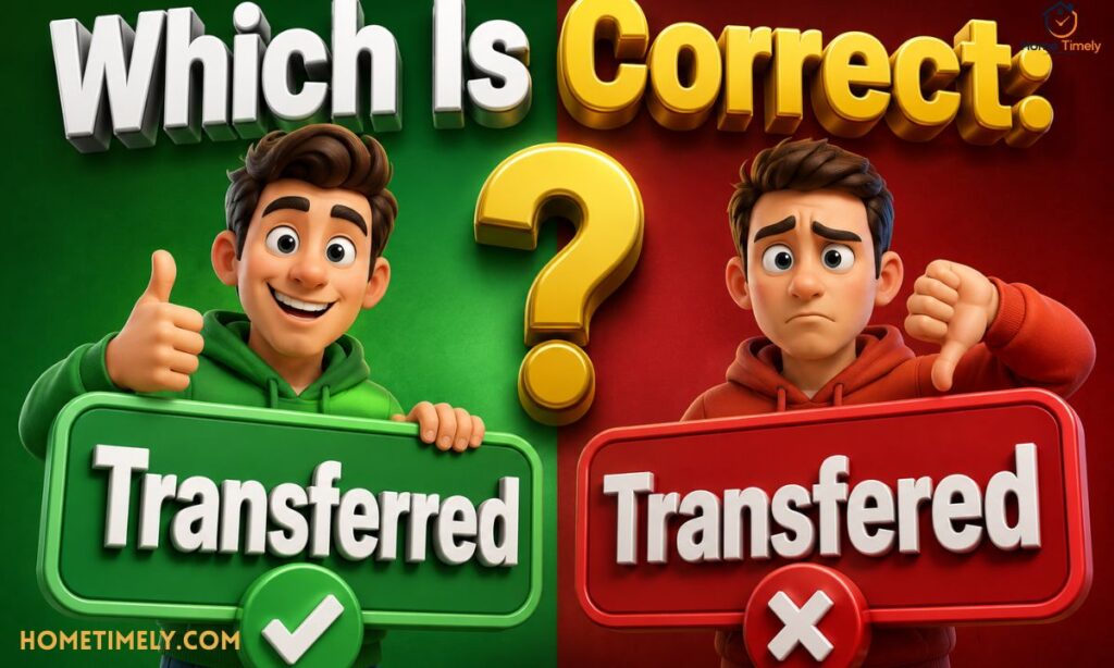 Transferred vs Transfered Which Is Correct