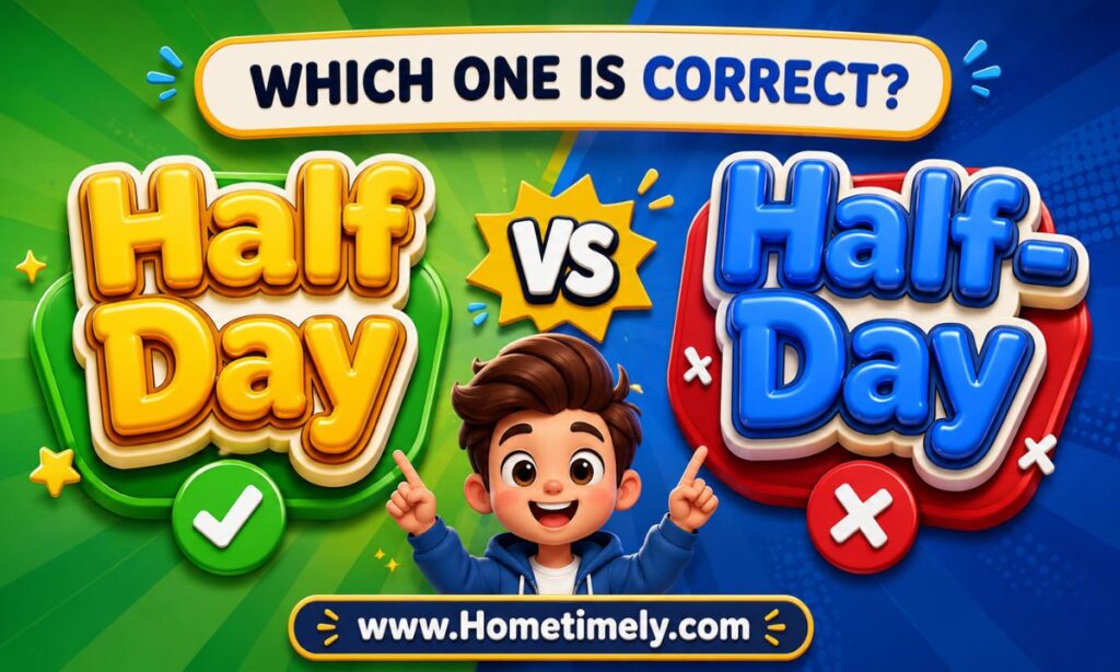 Half Day vs Half-Day Which One Is Correct