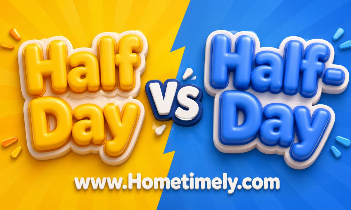 Half Day vs Half-Day