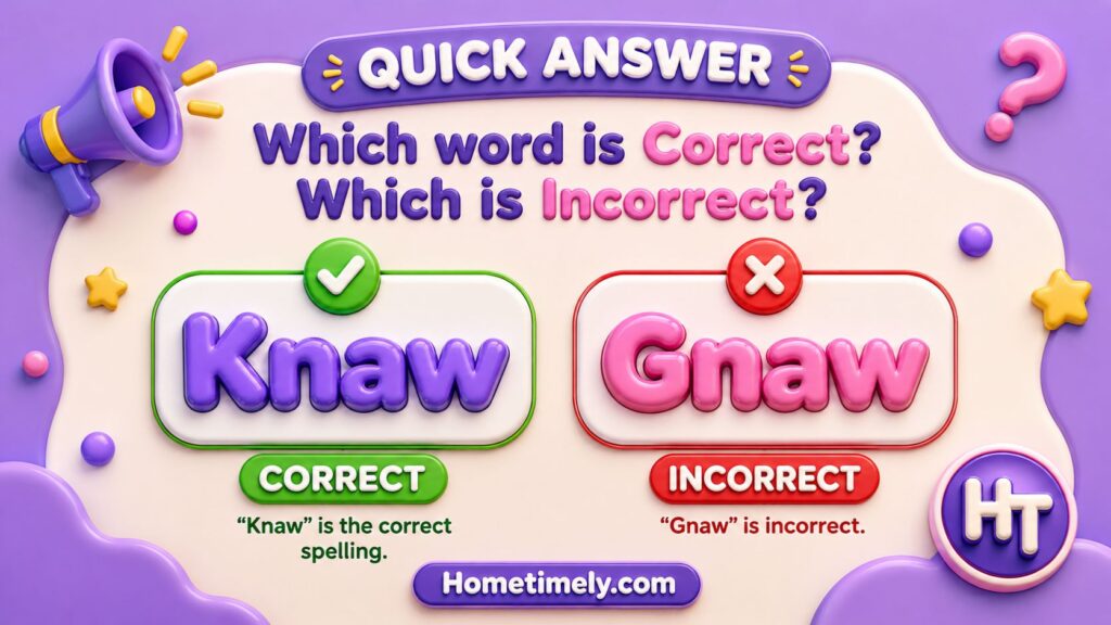Knaw or Gnaw The Correct Word