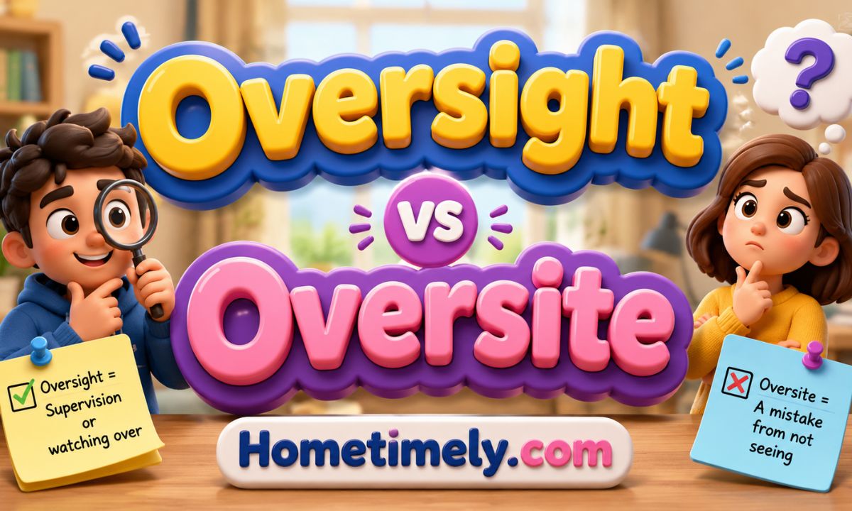 Oversight vs Oversite