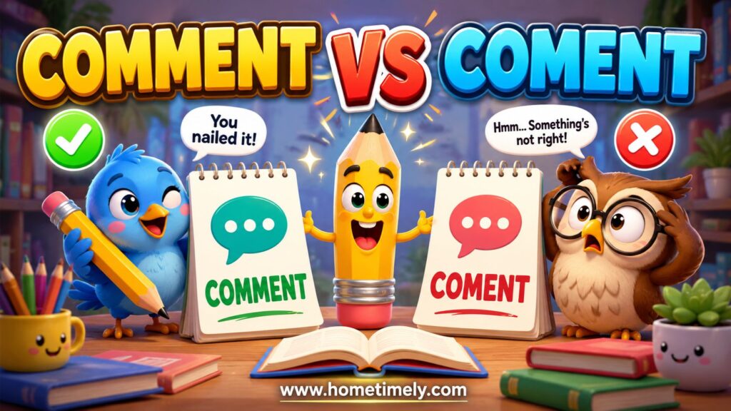 Practice Exercises Comment vs Coment