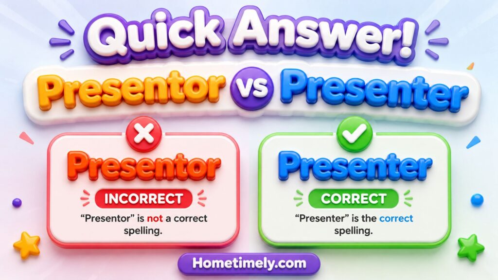 Presentor vs Presenter  Whats the Difference