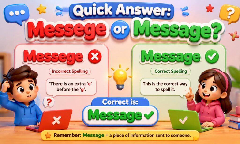 Quick Answer Messege or Message