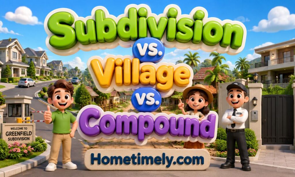 Subdivision vs. Village vs. Compound