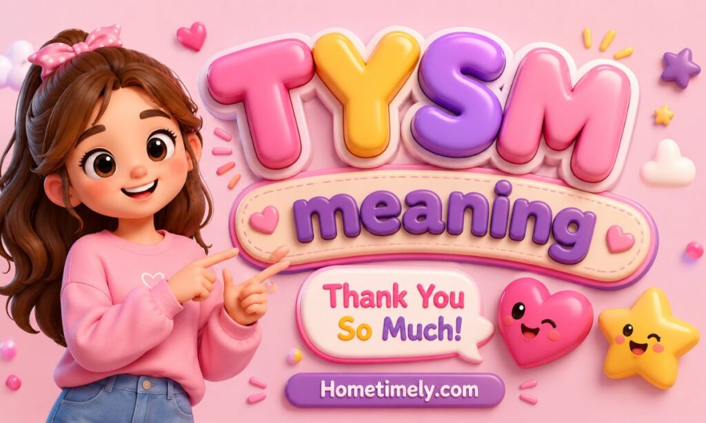 Tysm meaning from a girl