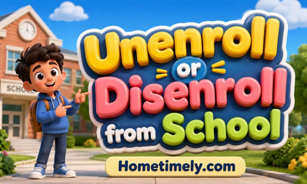 Unenroll or Disenroll from School