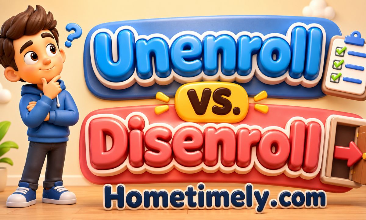 Unenroll vs. Disenroll