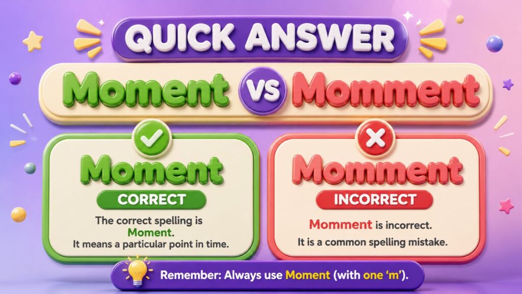 Why the Confusion Moment vs Momment