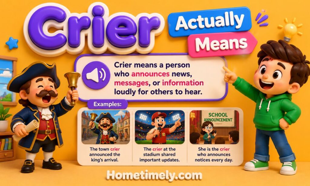 Crier Actually Means