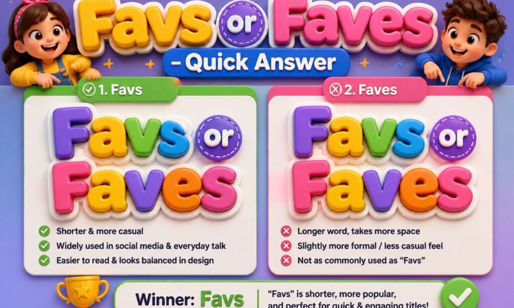 Favs or Faves – Quick Answer