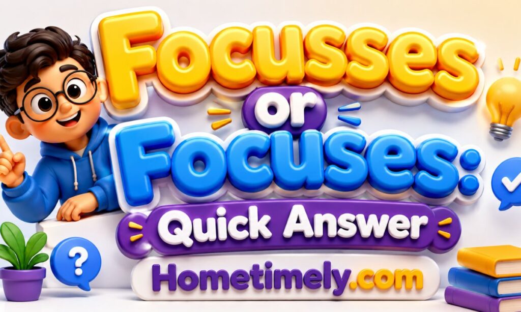 Focusses or Focuses Quick Answer