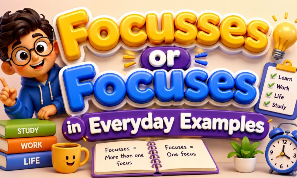 Focusses or Focuses in Everyday Examples