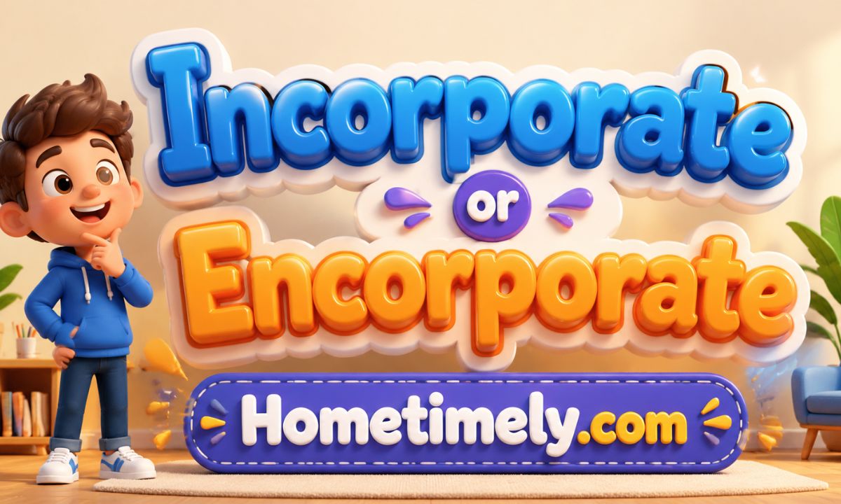 Incorporate or Encorporate