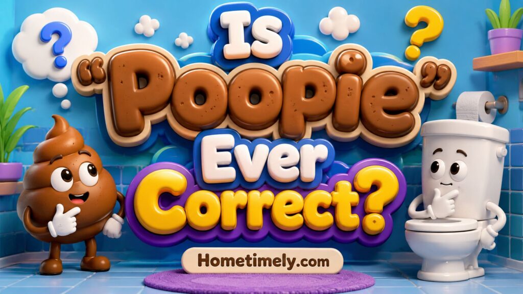 Is Poopie Ever Correct