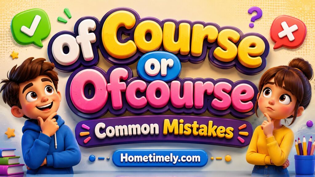 Of Course vs Ofcourse quick answer common mistakes