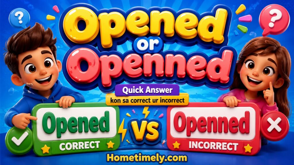 Opened or Openned Quick Answer