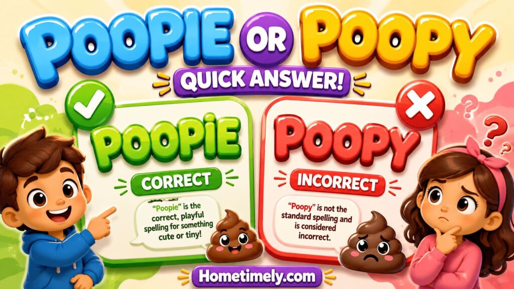 Poopie or Poopy My Quick Answer