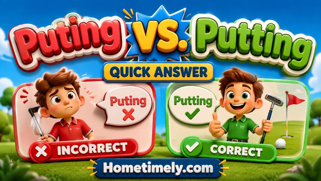 Puting vs. Putting Quick Answer