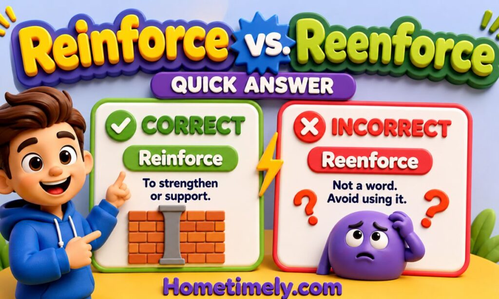 Quick Answer Reinforce vs. Reenforce