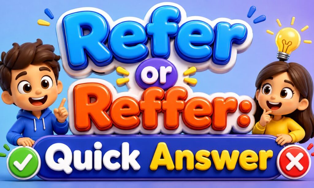 Refer or Reffer Quick Answer