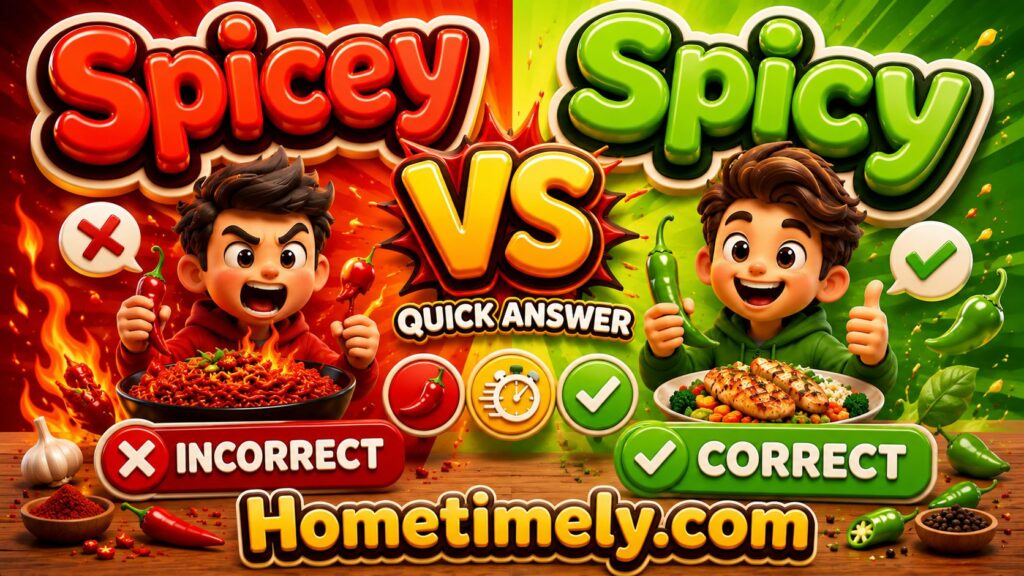 Spicy or Spicey quick answer