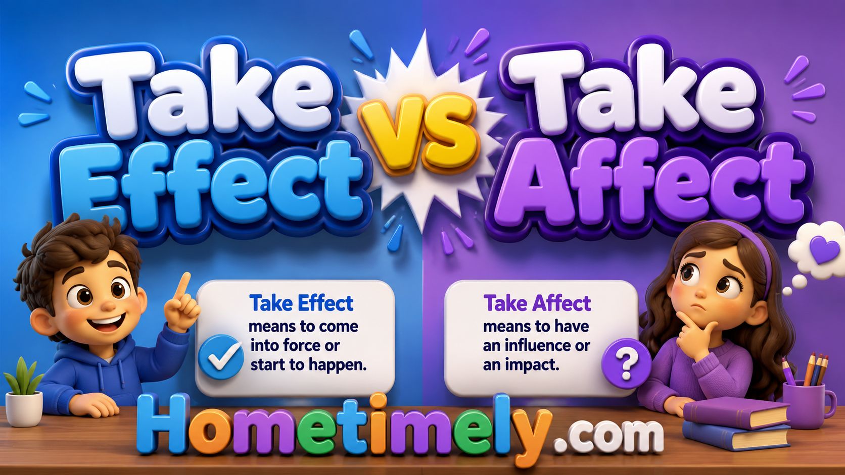 Take Effect vs Take Affect