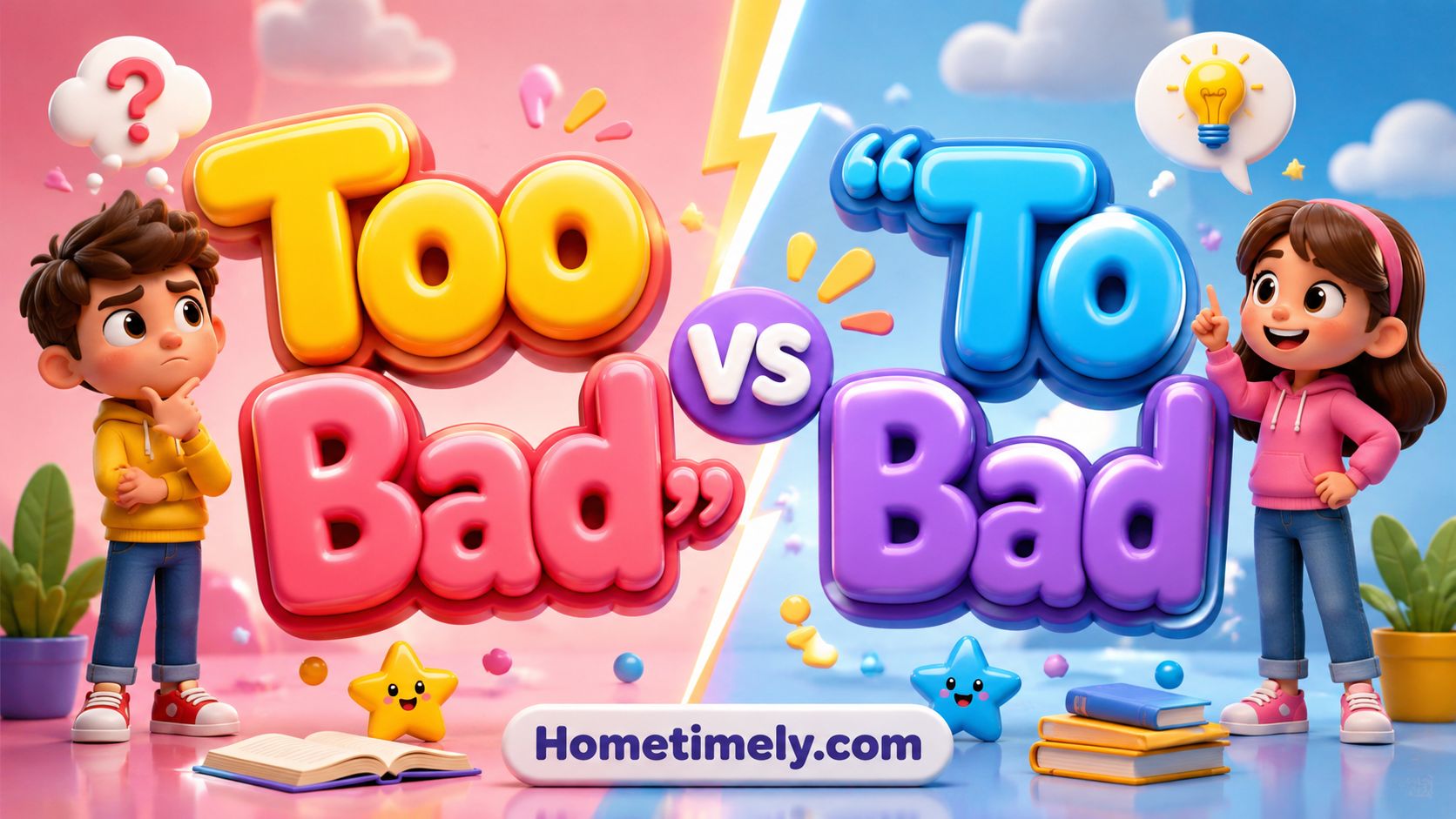 Too Bad vs To Bad