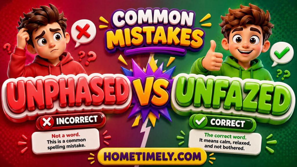 Unfazed vs Unphased common mistakes