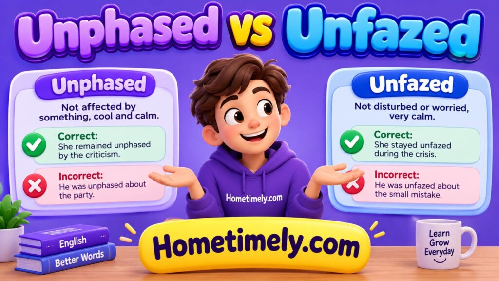 Unfazed vs Unphased quick answer