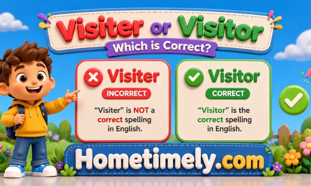 Visiter or Visitor Quick Answer