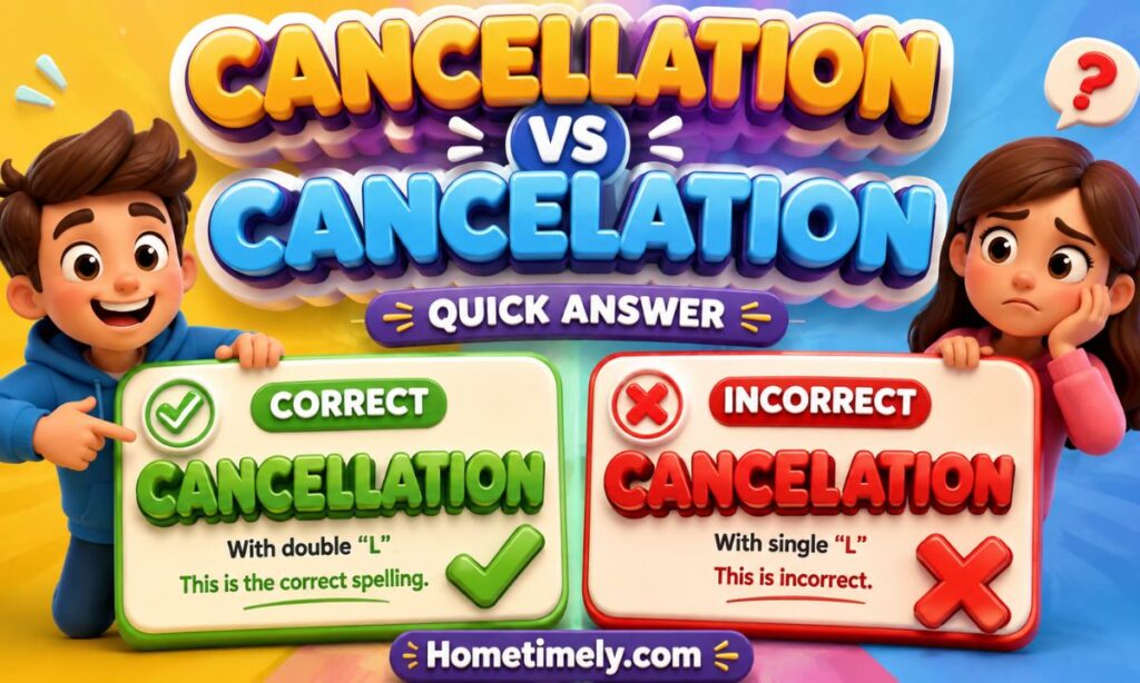 Cancellation vs Cancelation quick answer