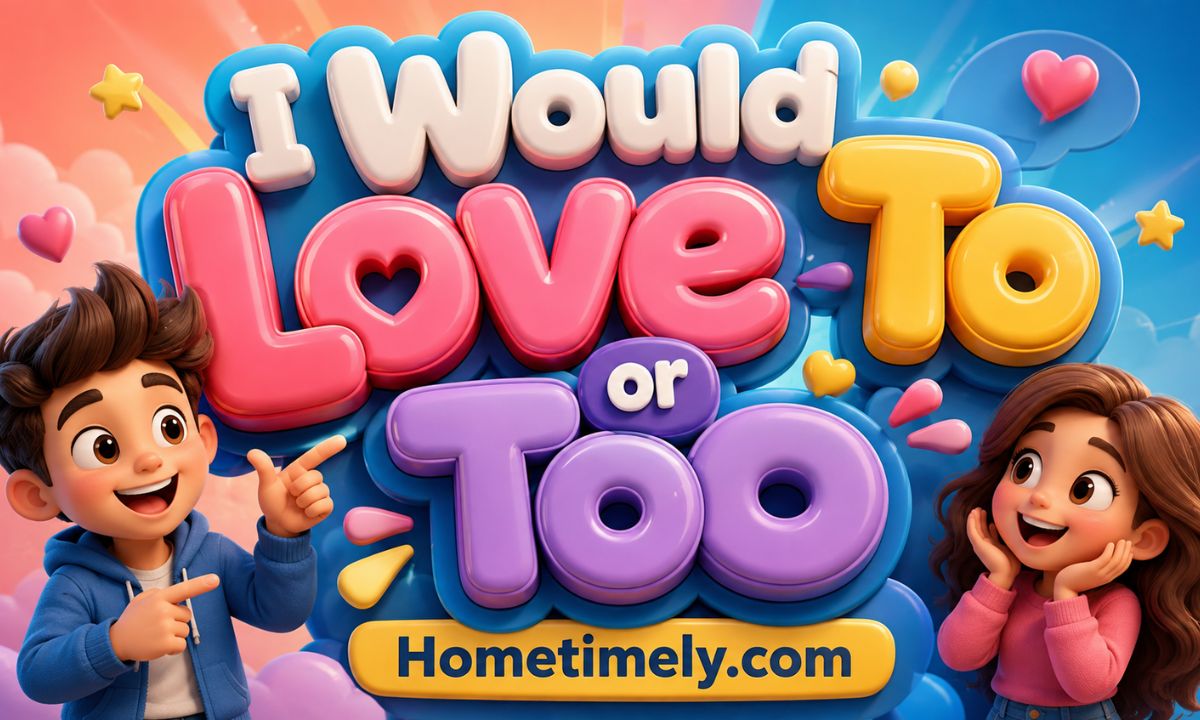 I Would Love To or Too