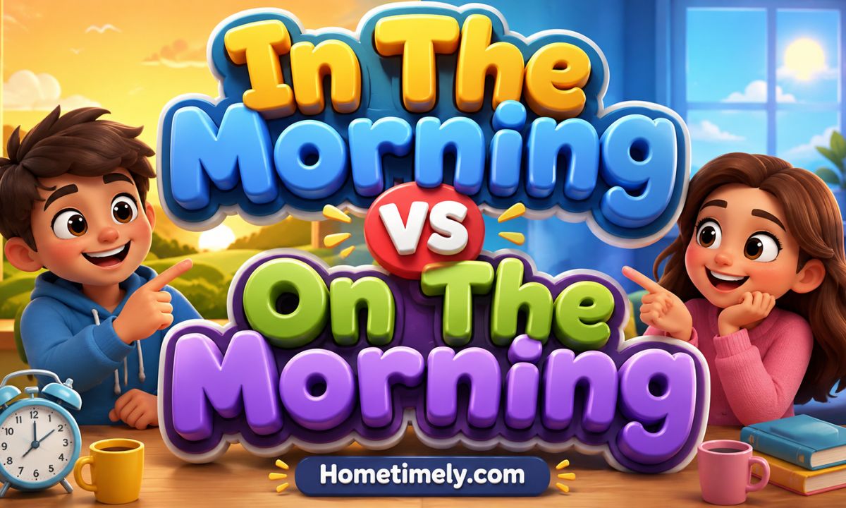 In the Morning vs On the Morning