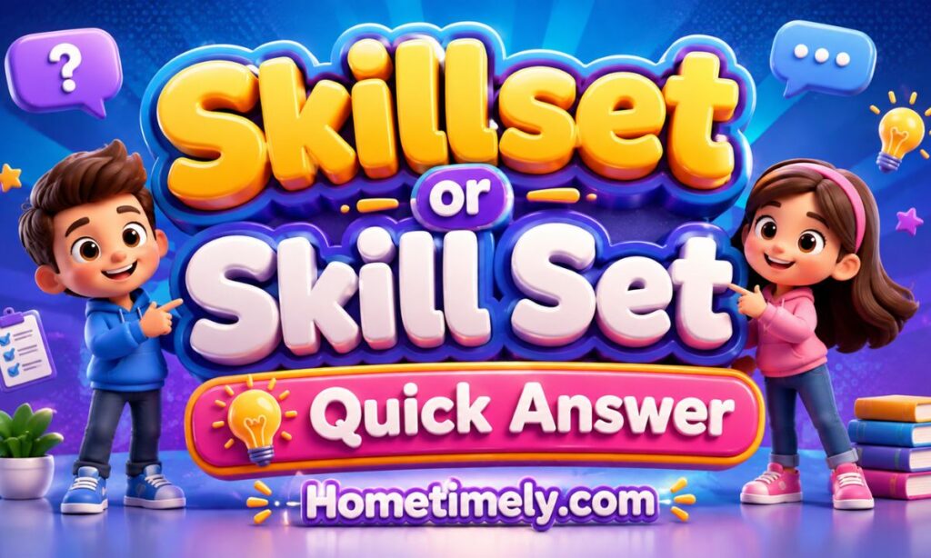 Skillset or Skill Set Quick Answer