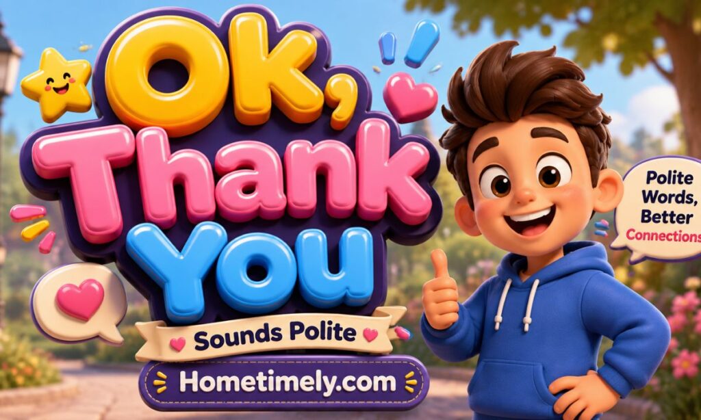 When Ok Thank You Sounds Polite