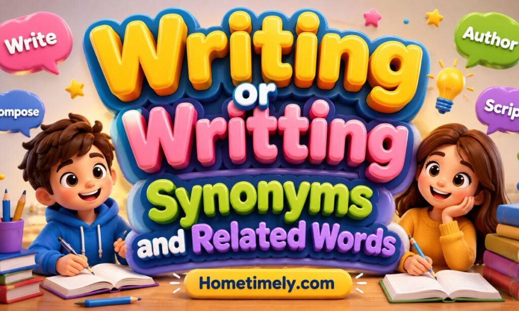 Writing or Writting Synonyms and Related Words