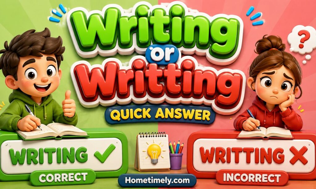 Writing or Writting quick answer